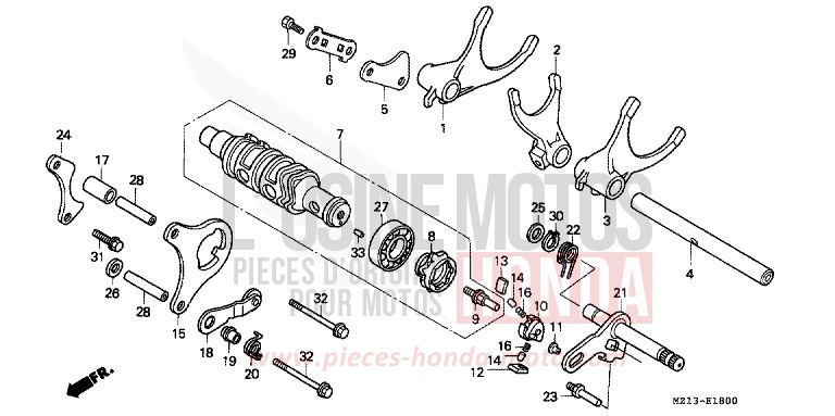 SCHALTTROMMEL von CB1300 Super Bold'or ABS BLACK (NH1E) von 1994